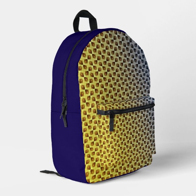 Modern abstract digital pattern design 1243 bedruckter rucksack (Rückseitige Ecke links)