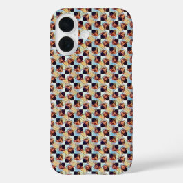 Modern abstract digital pattern design 1245 iPhone 16 hülle