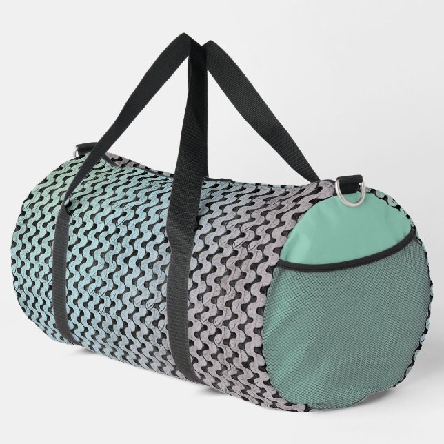Modern abstract digital pattern design 1246 duffle bag (Rechte Ecke)