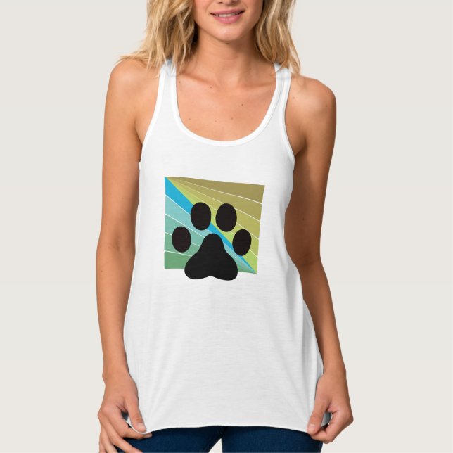 Modern Abstract Feline Paw Tee (Vorderseite)