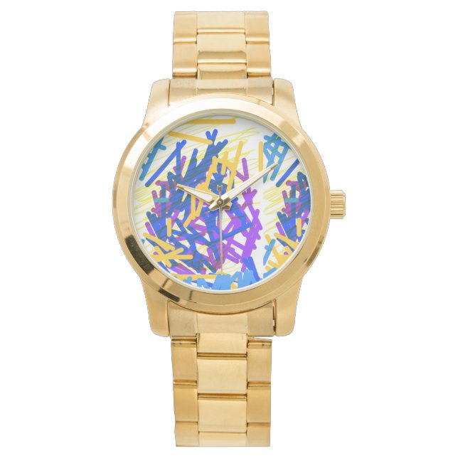 Modern Abstract Festive Paint Splash  Armbanduhr (Vorderseite)