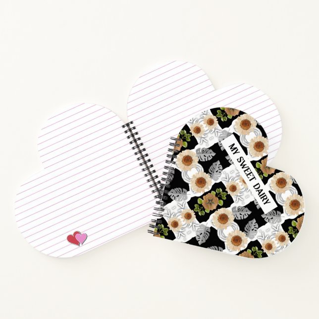 Modern abstract floral art notizbuch (Innenseite)