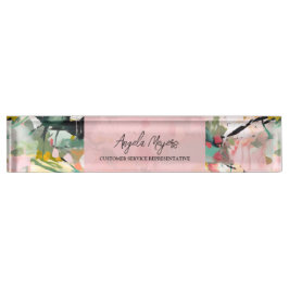 Modern Abstract Floral Art Personalized Namensplakette