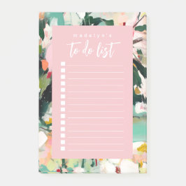 Modern Abstract Floral Art To Do List Post-it Klebezettel