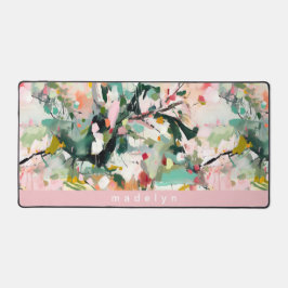 Modern Abstract Floral Botanical Personalized Schreibtischunterlage