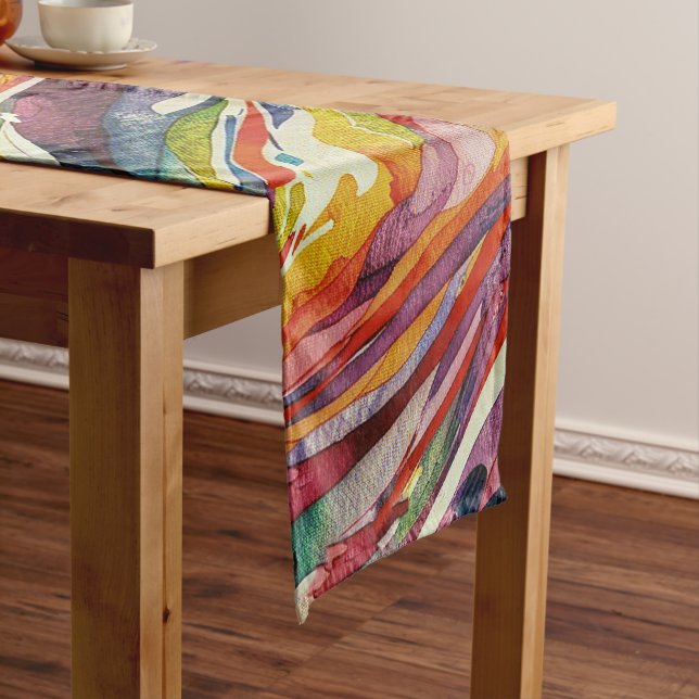 Modern abstract geometric digital pattern 40 mittelgroßer tischläufer (Beispiel)