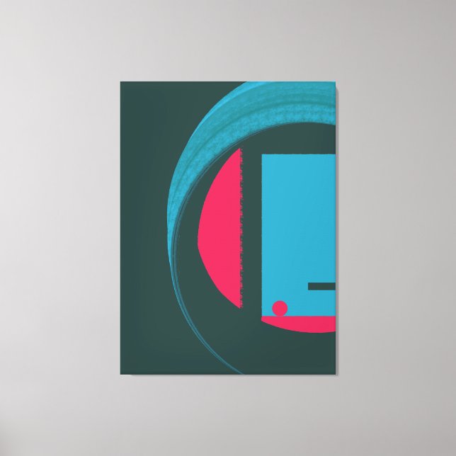 Modern Abstract Geometric Echo  Leinwanddruck (Vorderseite)