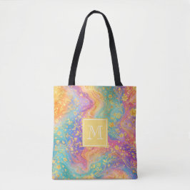 Modern Abstract Glitter Floral Monogram Design
