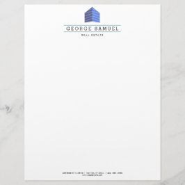 Modern Abstract Home Logo Realtor  Briefbogen