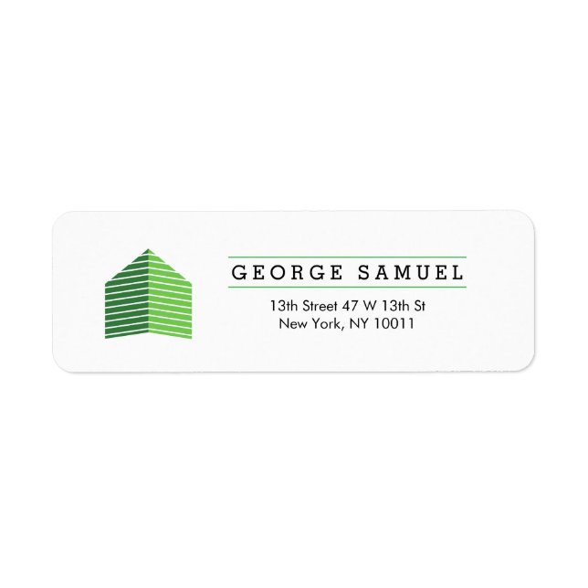 Modern Abstract Home Logo Realtor Green and White (Vorne)