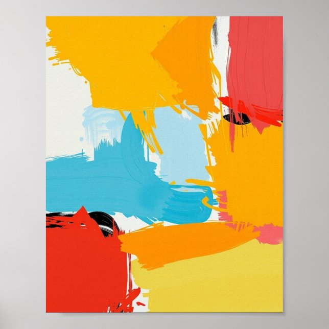 Modern Abstract Minimal Line Art Poster (Vorne)