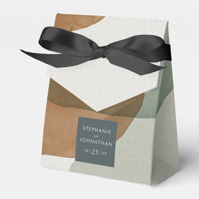 Modern Abstract Minimalistic Wedding Geschenkschachtel (Vorderseite)
