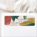 Modern Abstract Paint Christmas Return<br><div class="desc">Featuring beautiful abstract paint brush strokes. Modern Color Vorlage und Gold Accents Makes these labels vintage feeling with a modern flair. Classic earth tones of stunning copper tone and dark green are perfekt for the holidays. You’re getting ready to send out a bunch of letters, mailers, or offations and you...</div>
