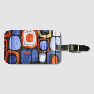 Modern Abstract Pastel Wood Look Gepäckanhänger