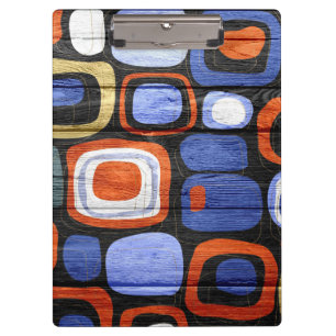 Modern Abstract Pastel Wood Look Klemmbrett