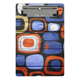 Modern Abstract Pastel Wood Look Mini Klemmbrett