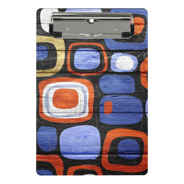 Modern Abstract Pastel Wood Look Mini Klemmbrett (Vorderseite)