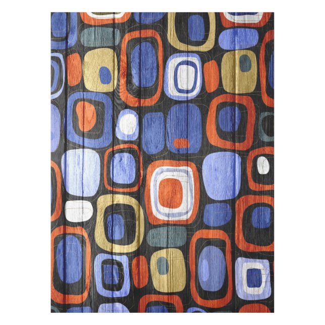 Modern Abstract Pastel Wood Look Tischdecke (Vorderseite)