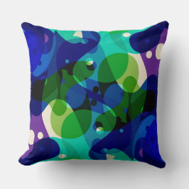 Modern abstract pattern blue kissen
