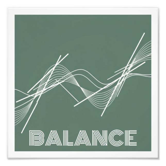 Modern Abstract Poster – Minimal Green Wall Art  (Vorne)