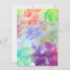 Modern Abstract Watercolor Clouds Colorful Pastel  Einladung