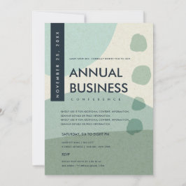 MODERN ABSTRAKT ART AQUA BLAUE KONFERENZ EINLADUNG