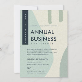 MODERN ABSTRAKT ART AQUA BLAUE KONFERENZ EINLADUNG