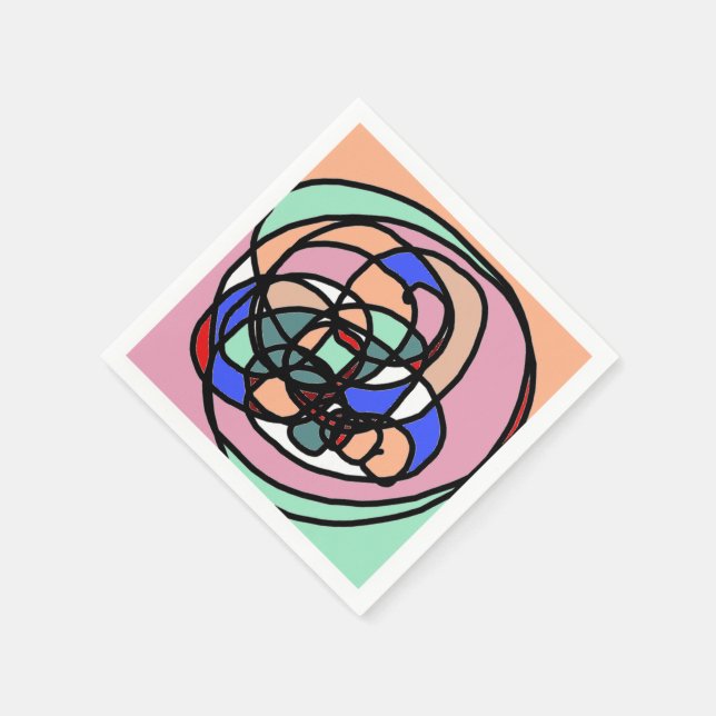Modern Abstrakt Art Cocktail Napkins Serviette (Ecke)