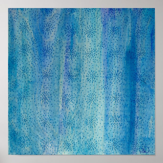 Modern Abstrakt auf Holz Poster (Vorne)