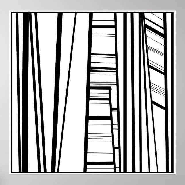 modern abstrakt b/w poster (Vorne)