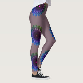 MODERN abstrakt gezeichnet Farbe: #7D616C-blau-pin Leggings