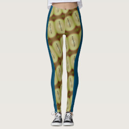 MODERN abstrakt gezeichnet in Blau-Gelb-Braun Leggings