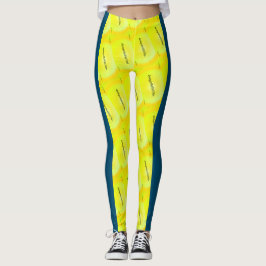 MODERN abstrakt gezeichnet in Blau-Gelb Leggings