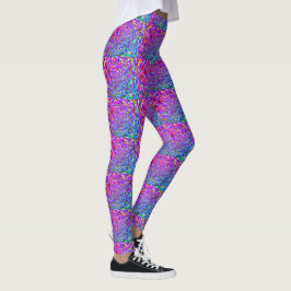 MODERN abstrakt gezeichnet in hellrosa-lila-blau Leggings