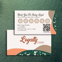 Modern Abstrakt Green Terra Cotta Yoga Treuekarte