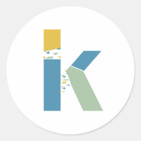 Modern Abstrakt Letter K Monogram Personalisiert