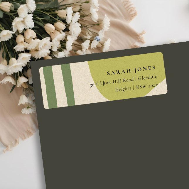 MODERN ABSTRAKT LIME GREEN KRAFT ARTISTIC ADRESSE (Von Creator hochgeladen)