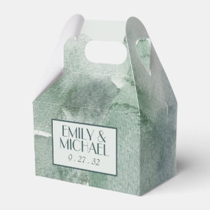 Modern Abstrakt Sage Green Moss WatercoloFavor Box Geschenkschachtel