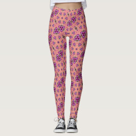 MODERN abstrakt zeichnend in Rosa-lila-Mosaik Leggings