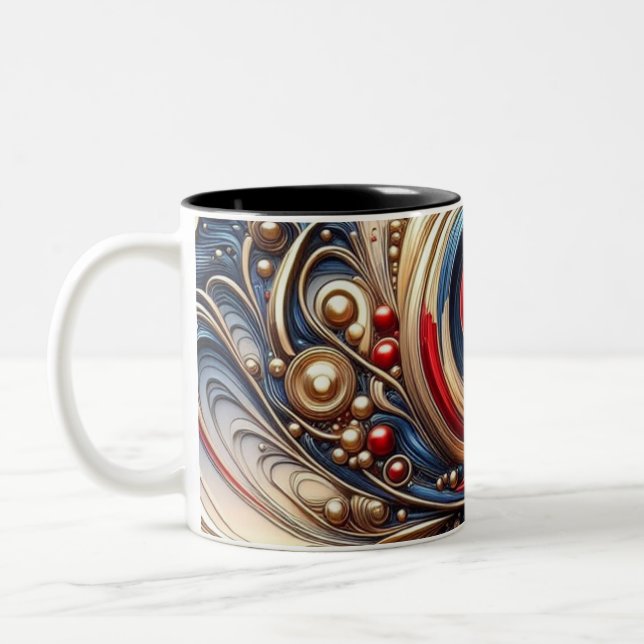 Modern Abstrakt Zweifarbige Tasse (Links)