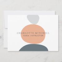 Modern Abstrakte Zen-Steine-Pfirsichlogos