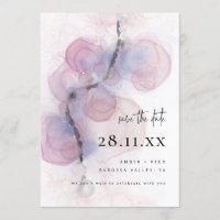 Modern Abstrakter Alkohol Tinte Art Rosa Save the 