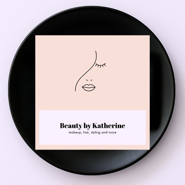 Modern Abstraktes Beauty Face Logo Quadratische Visitenkarte (Von Creator hochgeladen)