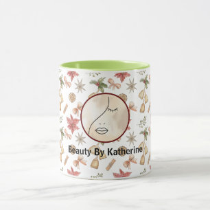 Modern Abstraktes Beauty Face Logo Tasse