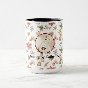 Modern Abstraktes Beauty Face Logo Tasse