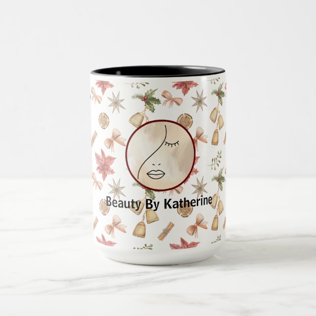 Modern Abstraktes Beauty Face Logo Tasse (Zentrum)