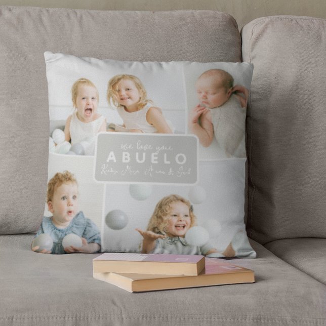 Modern Abuelo 4 Foto Grau Kissen (Von Creator hochgeladen)