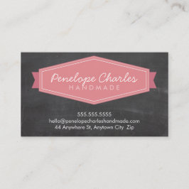 MODERN ABZEICHEN LOGO helle, fette Korallenkalkpap Visitenkarte