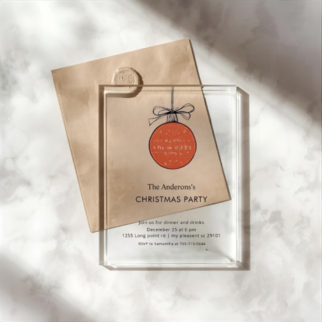 Modern Acrylic Christmas Ornament Acryleinladungen (Von Creator hochgeladen)