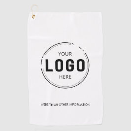 Modern Add Your Logo Business Company Golfhandtuch